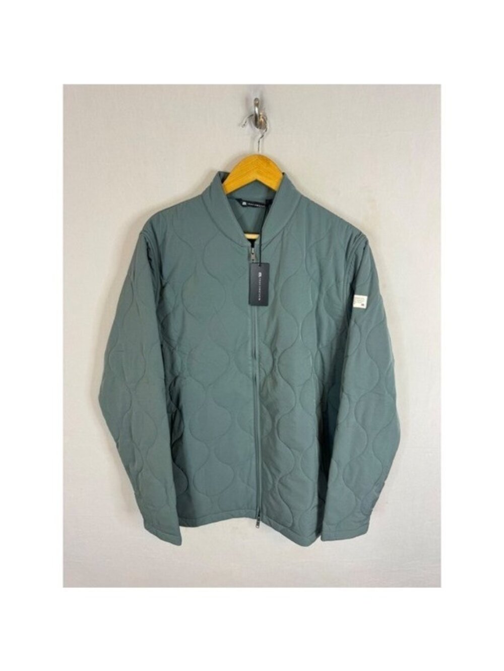 TravisMathew Come What May Quilted Jacket Balsam Green 1MZ293 Mens L NWT